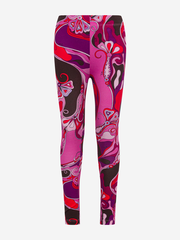 Girls Orchidee Print Leggings in Pink