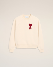 Beige Cotton Ami de Coeur Patch Sweatshirt