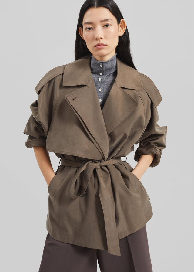 Vesoul Short Trench - Brown