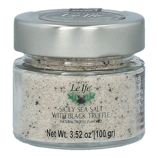 Le Ife Sicily Sea Salt With Black Truffle, 3.52 Ounce