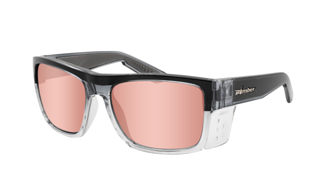 CLUTCH Safety - Polarized Rose Gold Mirror Crystal