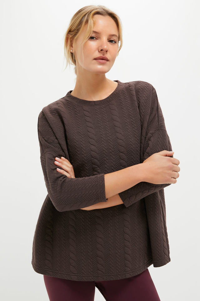 Chocolate Brown Ally Swing Sweatshirt