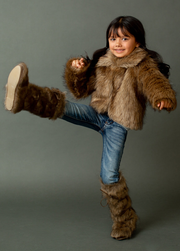 Zoe Boots in Faux Wolf