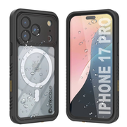 iPhone 17 Pro Waterproof Case, Punkcase [Extreme Mag Series] Armor Cover W/ Built In Screen Protector [Black]