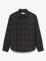 Navy / Brown Ombre Plaid Pacific Twill Flannel Bd Shirt