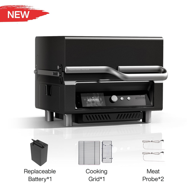 Portable Wood Pellet Grill and Smart Smoker with Built - in Screen