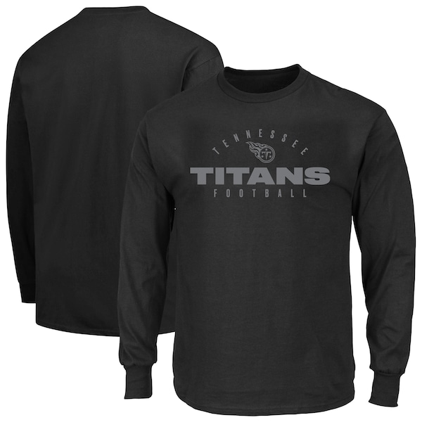Men's Fanatics Black Tennessee Titans Big & Tall Coverage Scheme Long Sleeve T-Shirt