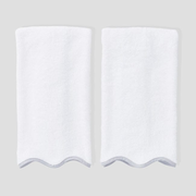 Scallop Bath Hand Towels (pair)