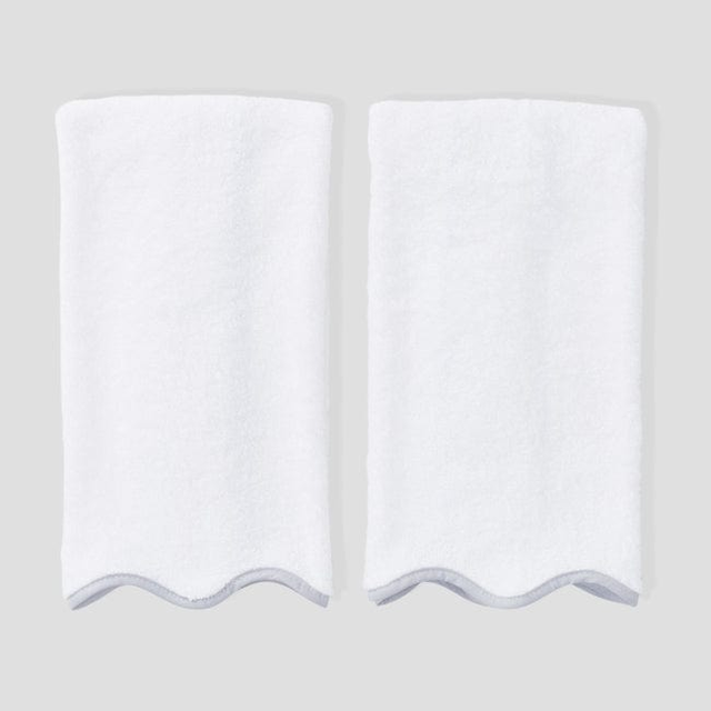Scallop Bath Hand Towels (pair)