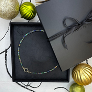 Green Multi Faceted Opal + Lock Gift Bundle