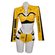 Kill Bill The Bride Women Yellow Sexy Suit Party Carnival Halloween Cosplay Costume