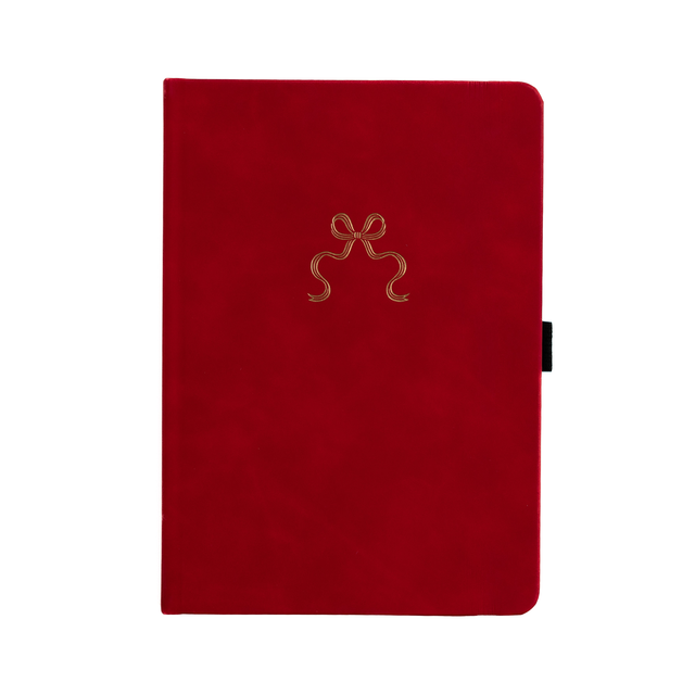 DOORBUSTER | Bow in Red - Dot Grid Notebook - 128 pages