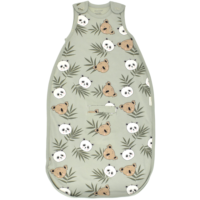 Ecolino® Adjustable Baby Sleep Bag, Organic Cotton, Universal Size: 2 Months - 2 Years, Treetop Safari