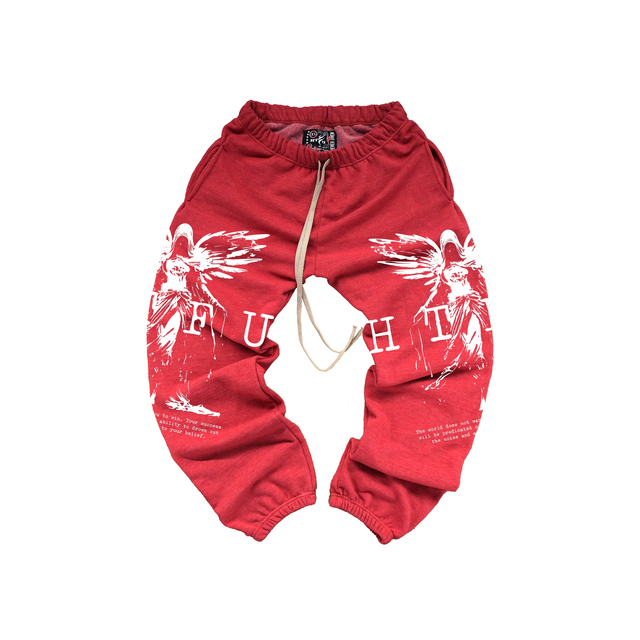 GymRat Sweatpants - ER 23 - Limited White on Red- Ships July 25