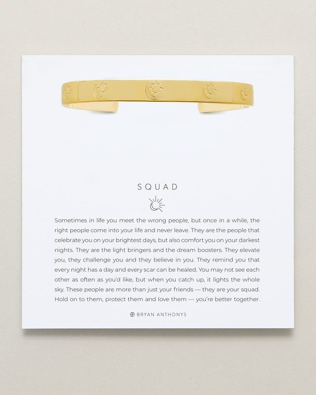 Squad Engraved Cuff