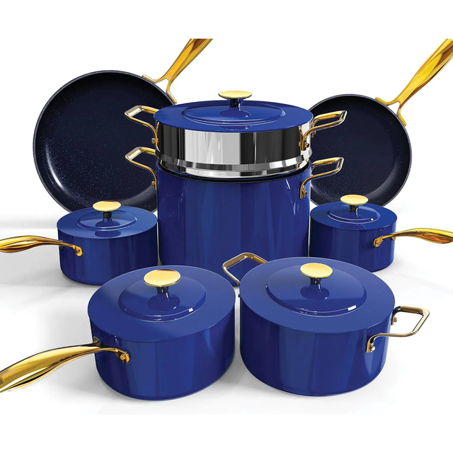 Duralon Blue Lux Non-Stick Cookware 13-Piece Set