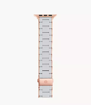 38/40/41mm and 42/44/45/49mm Fog and Pink-Tone Silicone-Wrapped Bracelet Band for Apple Watch®