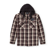 Metal Bound Long Sleeve Hooded Shirt