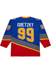 Mitchell and Ness Wayne Gretzky St Louis Blues Mens Blue Throwback Hockey Jersey