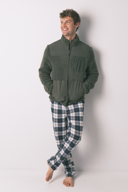 Bata corta hombre borreguito verde