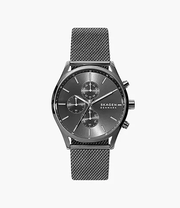 Holst Chronograph Charcoal Steel Mesh Watch