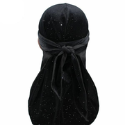 Black Luxury Shiny Velvet Durag