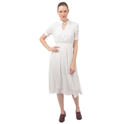 Custom Keyhole Neckline Chiffon Dress