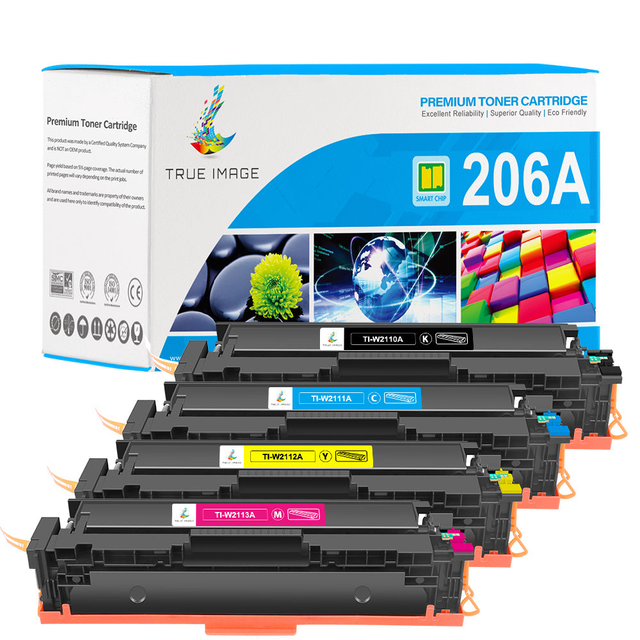 HP Color LaserJet Pro MFP M283fdw Toner - Chip-Ready Compatible HP 206A/206X Toner Set