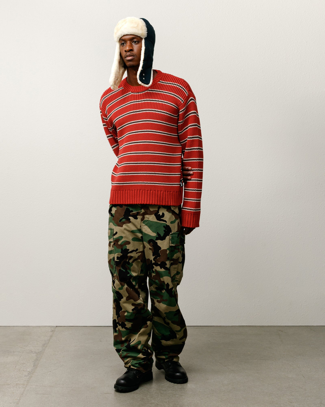 STRIPE KNIT CREW
