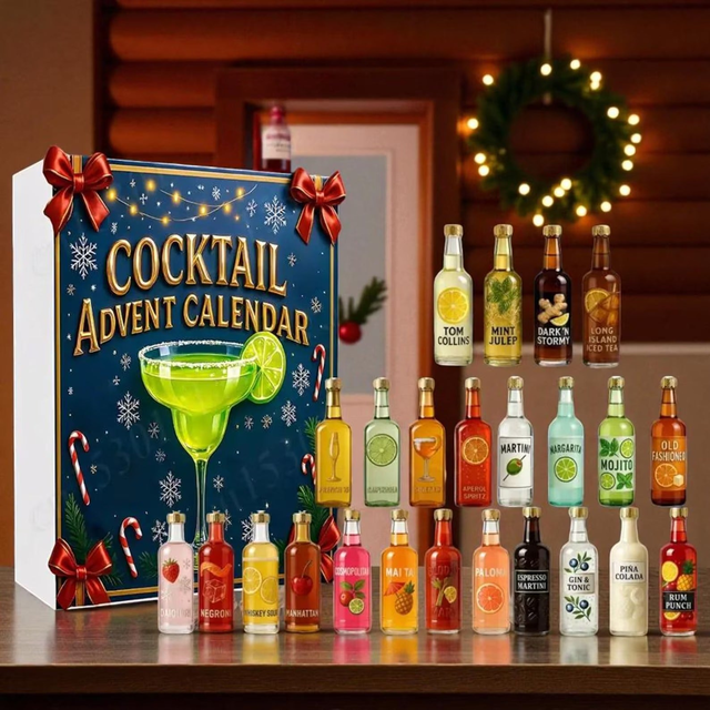 Cocktail Advent Calendar, 2025 Advent Calendar, Christmas Countdown Calendar, Cocktail Lover Gift