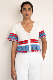 Laura Crochet Cardigan Nautical