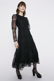 Lace Tiered Midi Dress