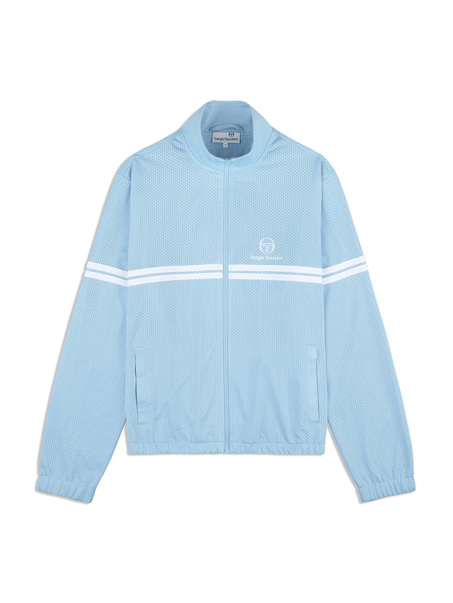 Arturo Mesh Track Jacket- Dutch Canal/ White