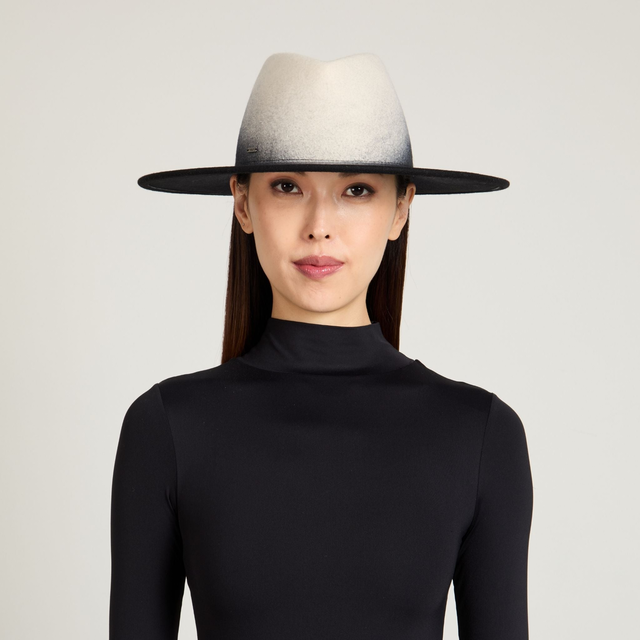 Harlowe in Black Gradient Wool Felt