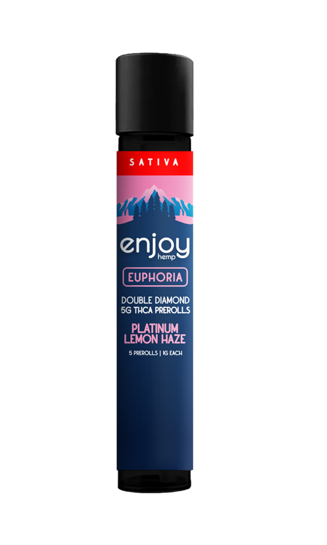 5g Mega Potency Double Diamond THCA Prerolls - Platinum Lemon Haze for Euphoria (Sativa)