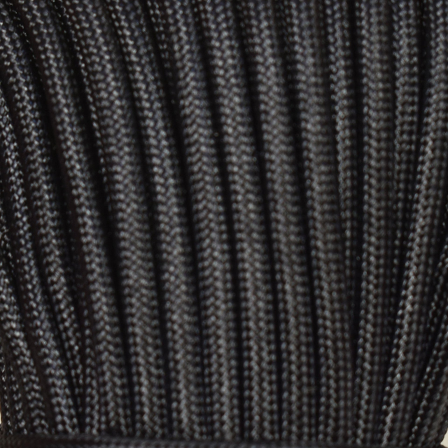 550 Paracord Gloss Black Made in the USA Nylon/Nylon