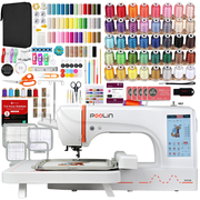 POOLIN EOC06 7.9in x 11in Embroidery Machine with Embroidery Accessory Kit