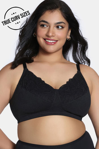 Zivame True Curv Beautilful Basics Double Layered Non Wired Full Coverage Super Support Bra - Tap Shoe