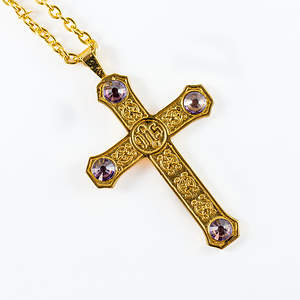 MDS IHS Gold Plated Pectoral Cross with Chain