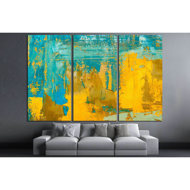 Abstract art background. Oil painting on canvas №3227 Ready to Hang Canvas Print