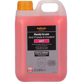 Halfords OAT Ready Mixed Antifreeze & Coolant 2L
