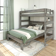 Modern Farmhouse Twin Over Full L-Shaped Bunk Bed