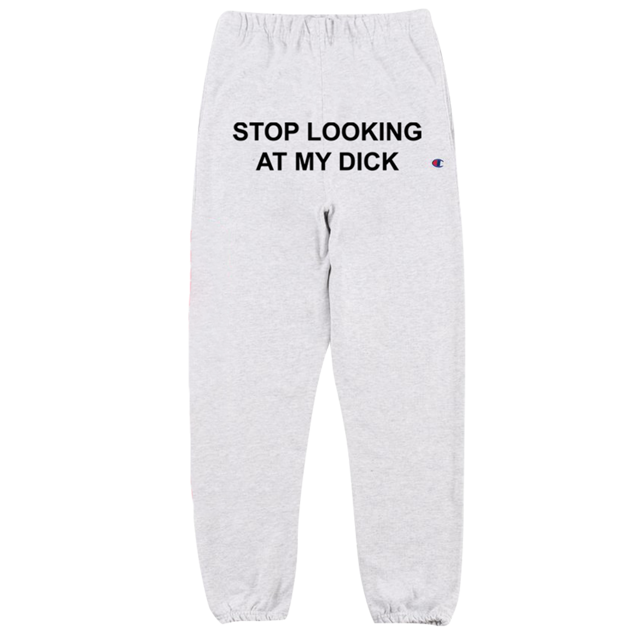 Stop Looking At My Dick® Sweatpants (Silver Grey)