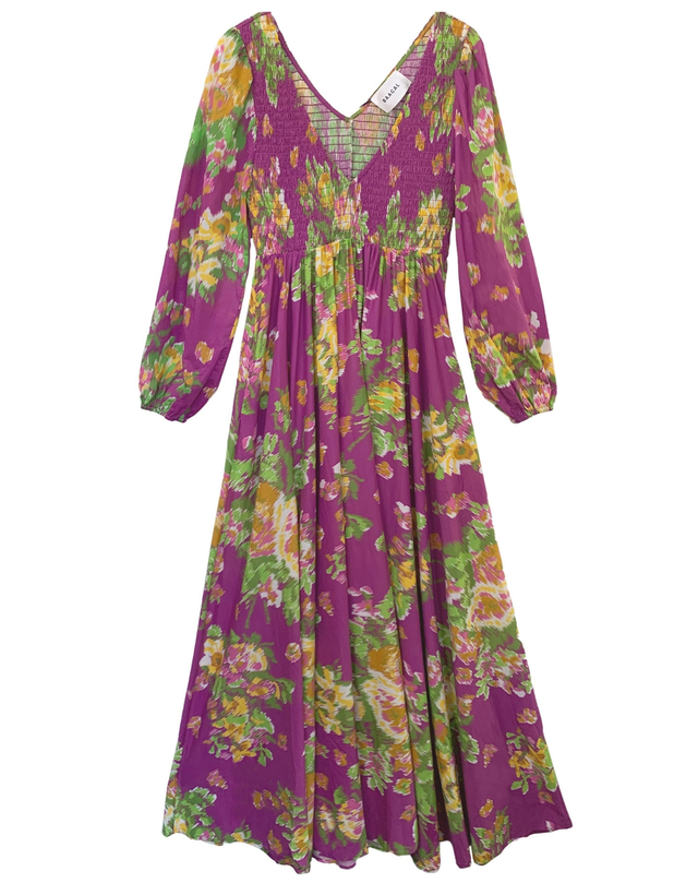 Magenta Floral Maxi Dress - The Joni