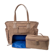 MinkeeBlue Puffer Ella Tote with Lunch and Shoe Bag