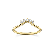 White Diamond Crown Ring