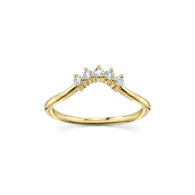 White Diamond Crown Ring