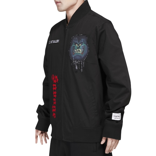 Freeze Max Looney Tunes Black Taz Savage Varsity Full-Zip Jacket