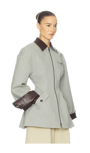 The Lady Hunting Jacket With Faux Leather Collar