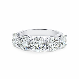 5 ct. tw. Round 5 Stones Band in 14k White Gold